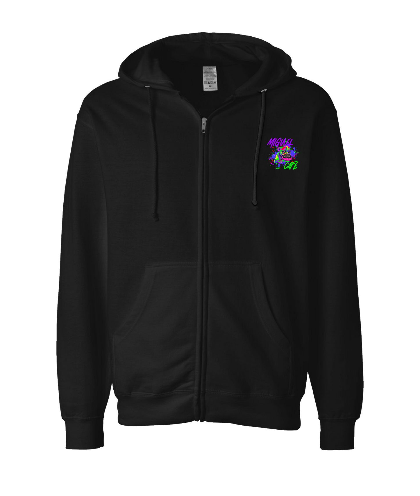 Miguel Cafe music - DOG - Black Zip Up Hoodie
