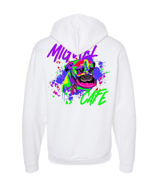 V-MICMTOP - DOG - White Zip Up Hoodie