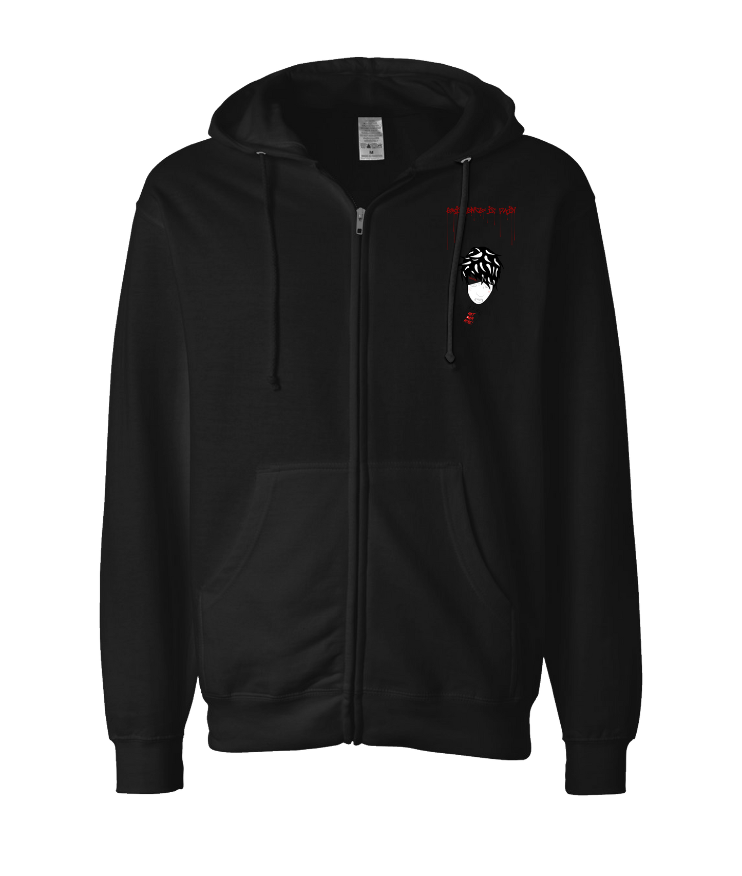 Man Made Disaster Threads - Resurrection - Black Zip Up Hoodie