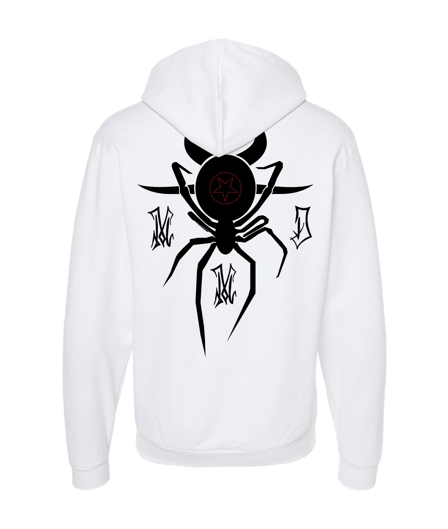Man Made Disaster Threads - Fuck emotions - White Zip Up Hoodie