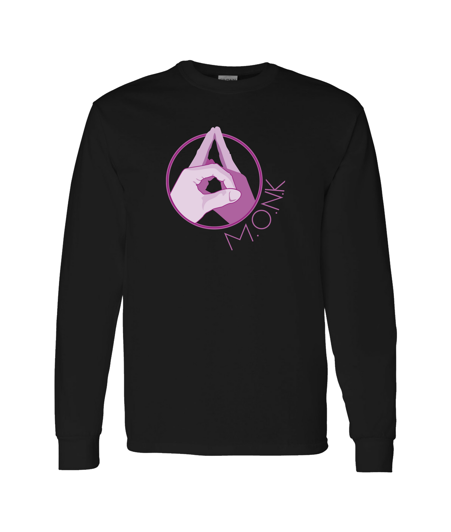 Monk Melville - M.O.N.K - Black Long Sleeve T