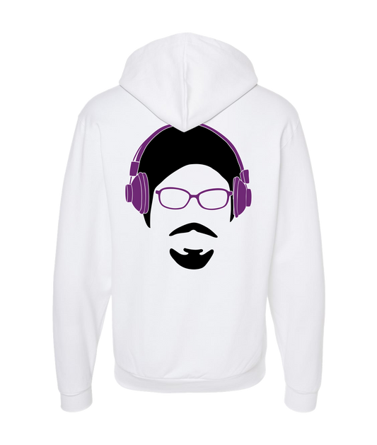 Monk Melville - #Monkwithme - White Zip Up Hoodie