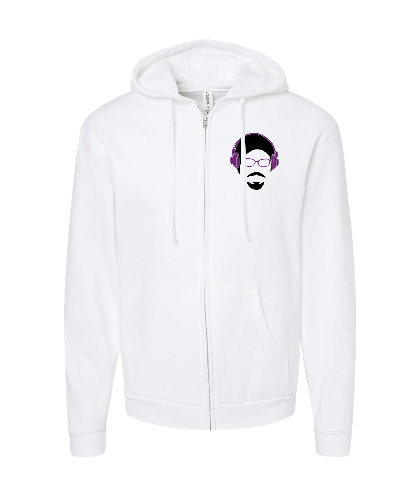 Monk Melville - #Monkwithme - White Zip Up Hoodie