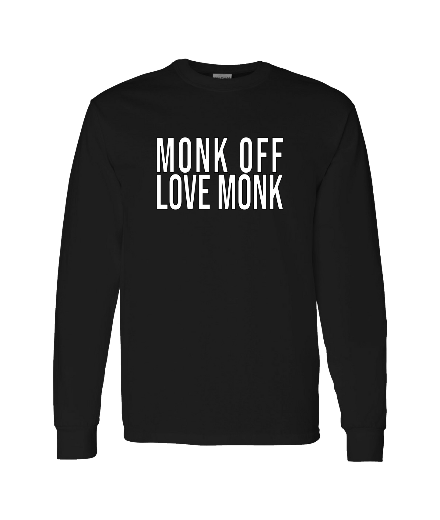 Monk Melville - Monk Off Love Monk - Black Long Sleeve T