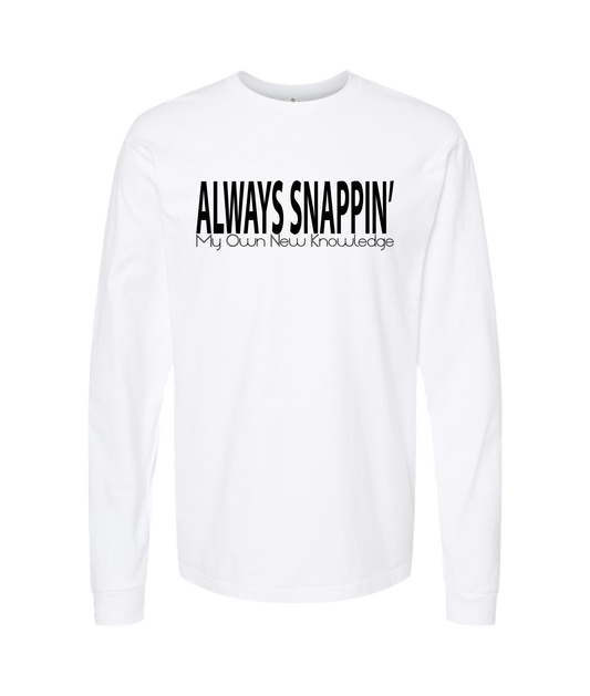 Monk Melville - Always Snappin' - White Long Sleeve T