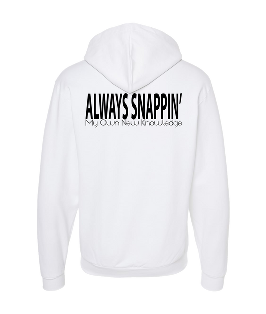 Monk Melville - Always Snappin' - White Zip Up Hoodie