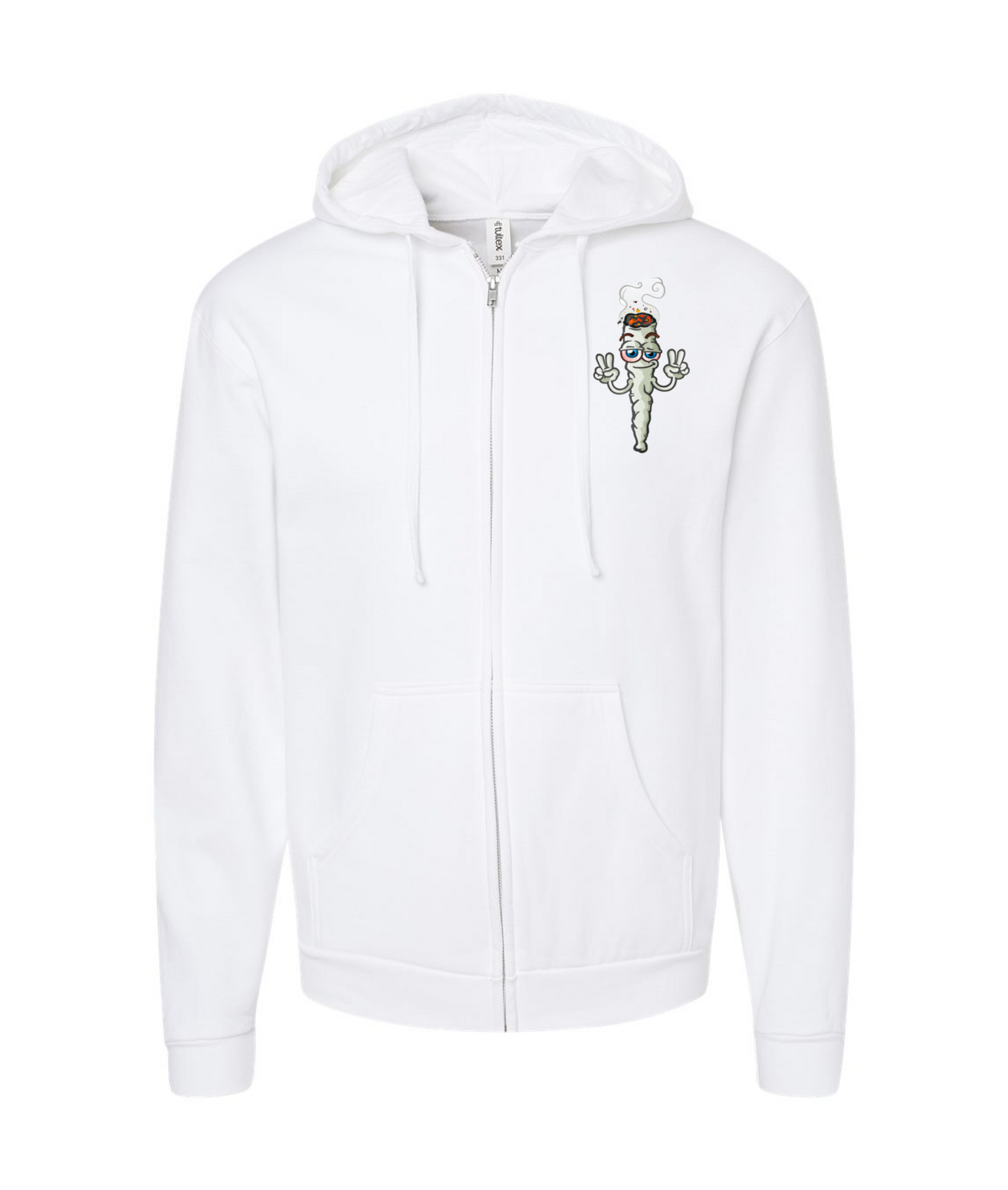 Moving Around - Culture - White Zip Up Hoodie