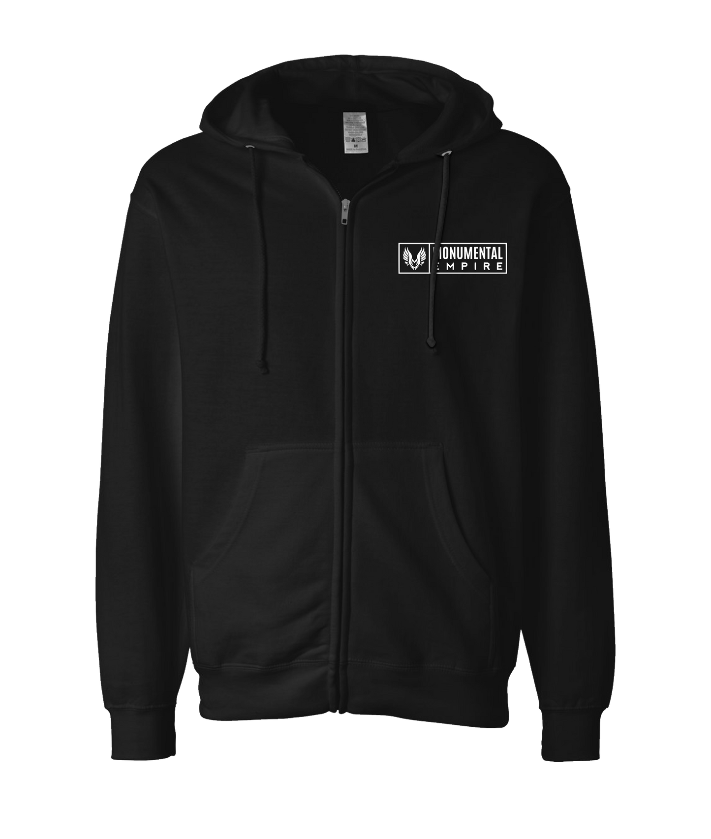 Monumental Empire - BOX LOGO - Black Zip Up Hoodie