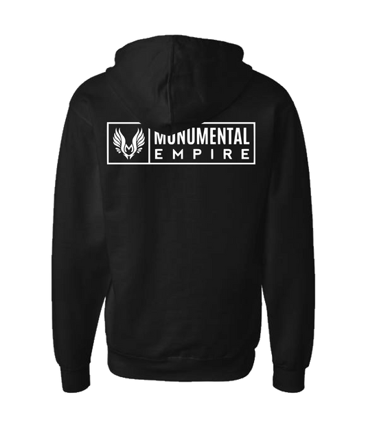 Monumental Empire - BOX LOGO - Black Zip Up Hoodie