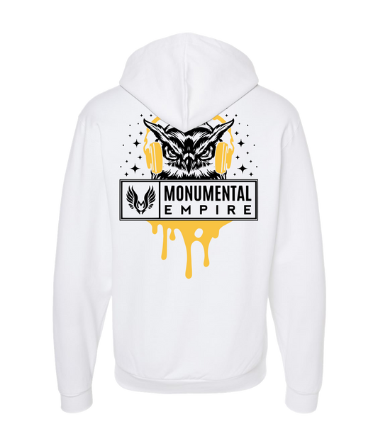 Monumental Empire - BIRD LOGO - White Zip Up Hoodie