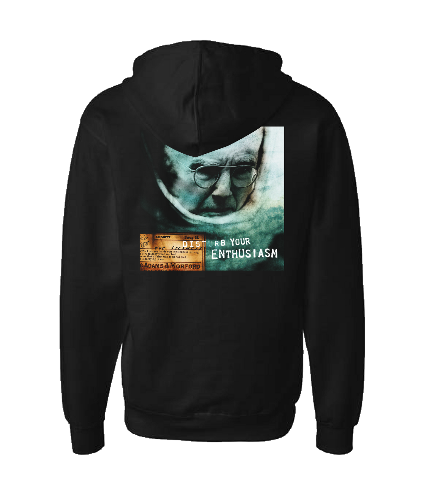 Modern Morons - DYE - Black Zip Up Hoodie