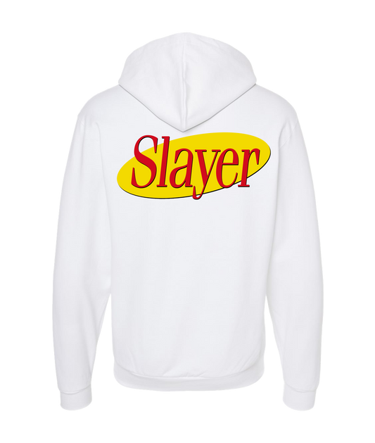 Modern Morons - SLAYFELD - White Zip Up Hoodie
