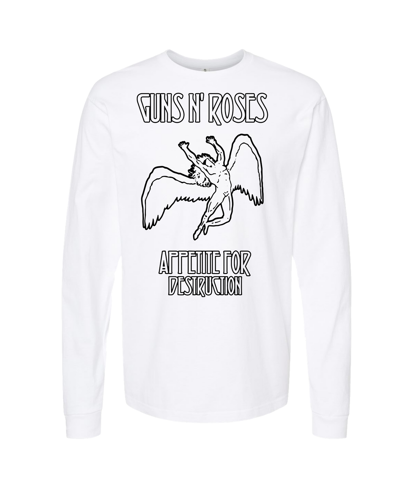 Modern Morons - LED-N-ROSES - White Long Sleeve T