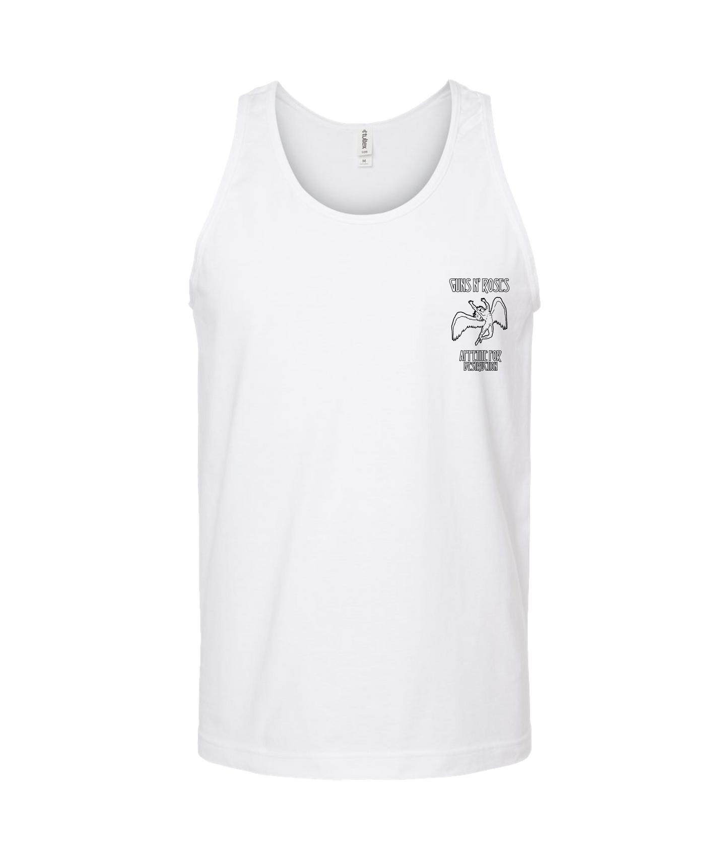 V-MOMOTOP - LED-N-ROSES - White Tank Top