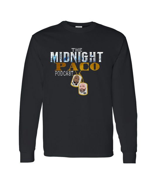 The Midnight Paco Podcast - Logo - Black Long Sleeve T