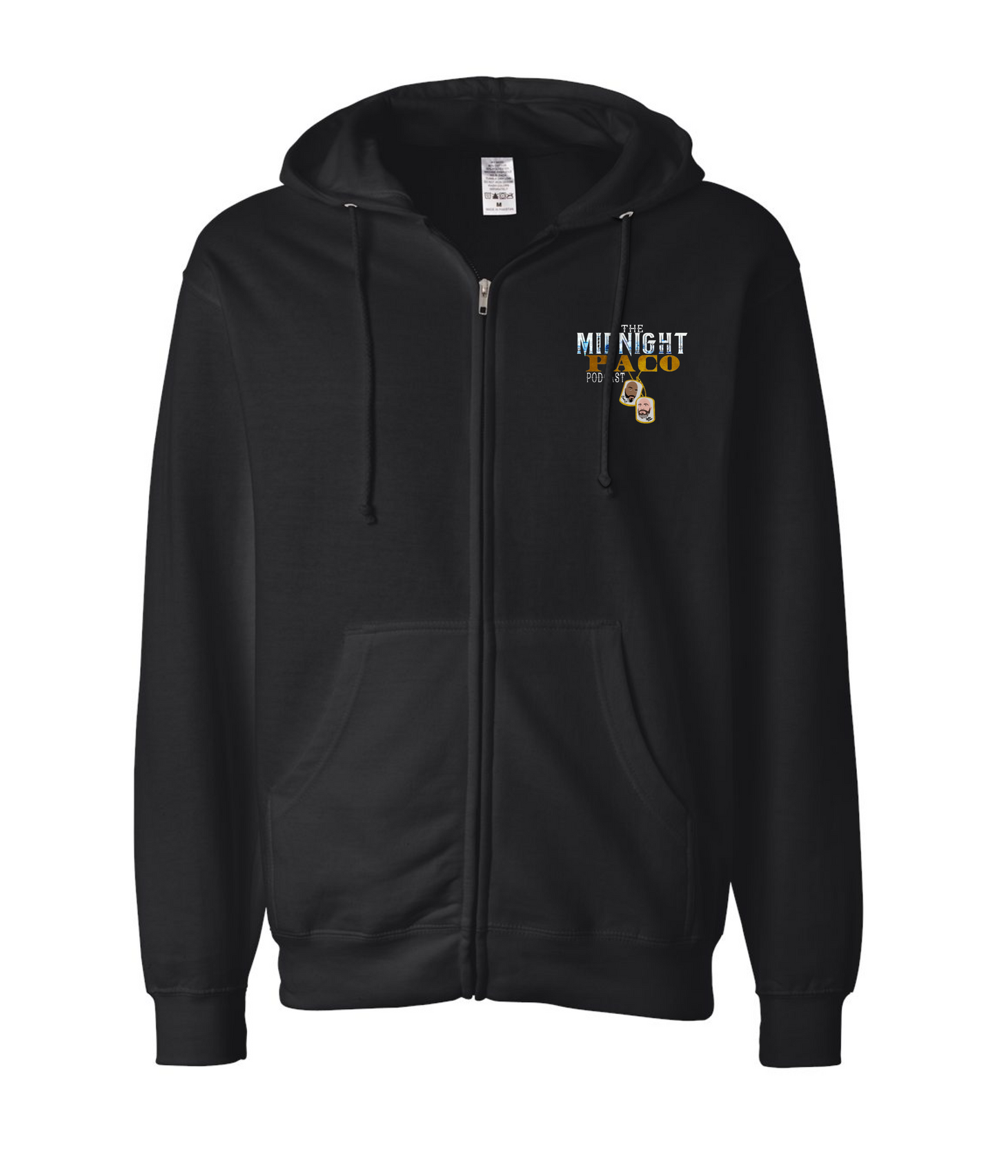 The Midnight Paco Podcast - Logo - Black Zip Hoodie