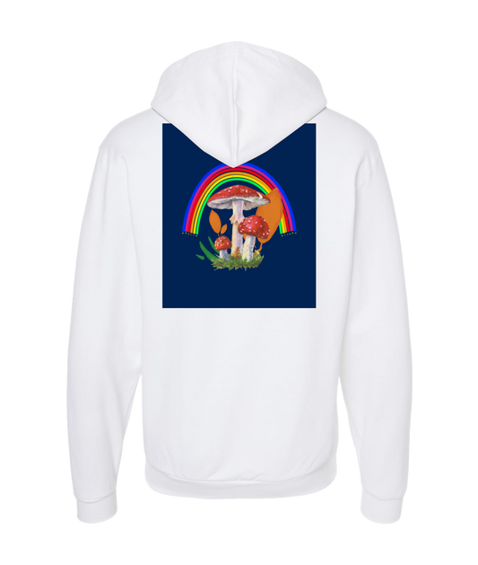 MycoPsycho - Rainbow Mycology - White Zip Up Hoodie