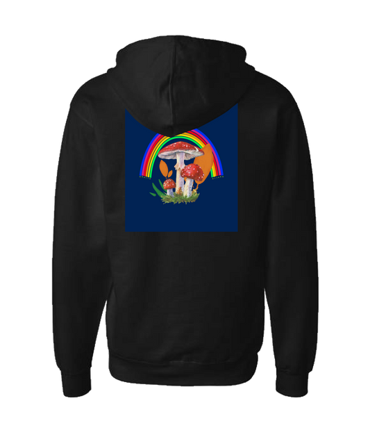 MycoPsycho - Rainbow Mycology - Black Zip Up Hoodie