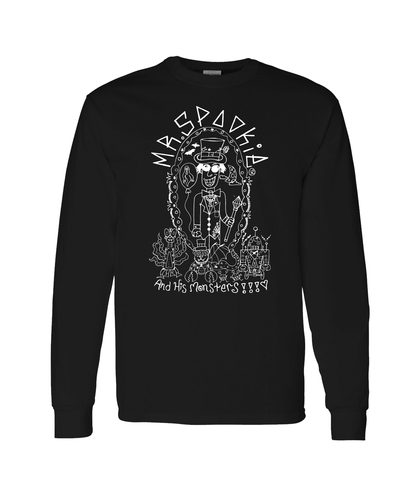Mr.Spookie - LOGO 1 - Black Long Sleeve T