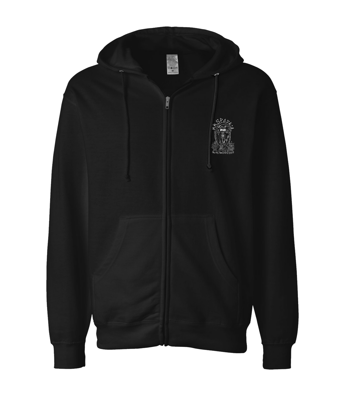 Mr.Spookie - LOGO 1 - Black Zip Up Hoodie