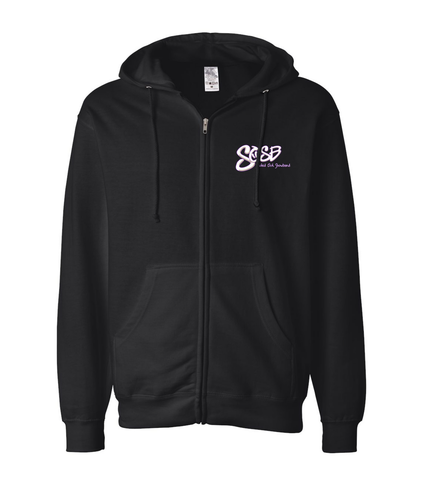 Souled Out Show Band - SOSB Lettering - Black Zip Hoodie