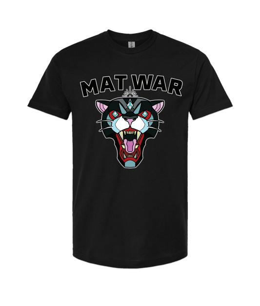 MAT WAR PRO WRESTLING - MAT CAT - Black T-Shirt