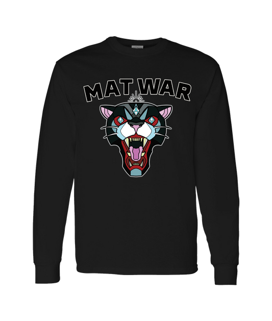MAT WAR PRO WRESTLING - MAT CAT - Black Long Sleeve T