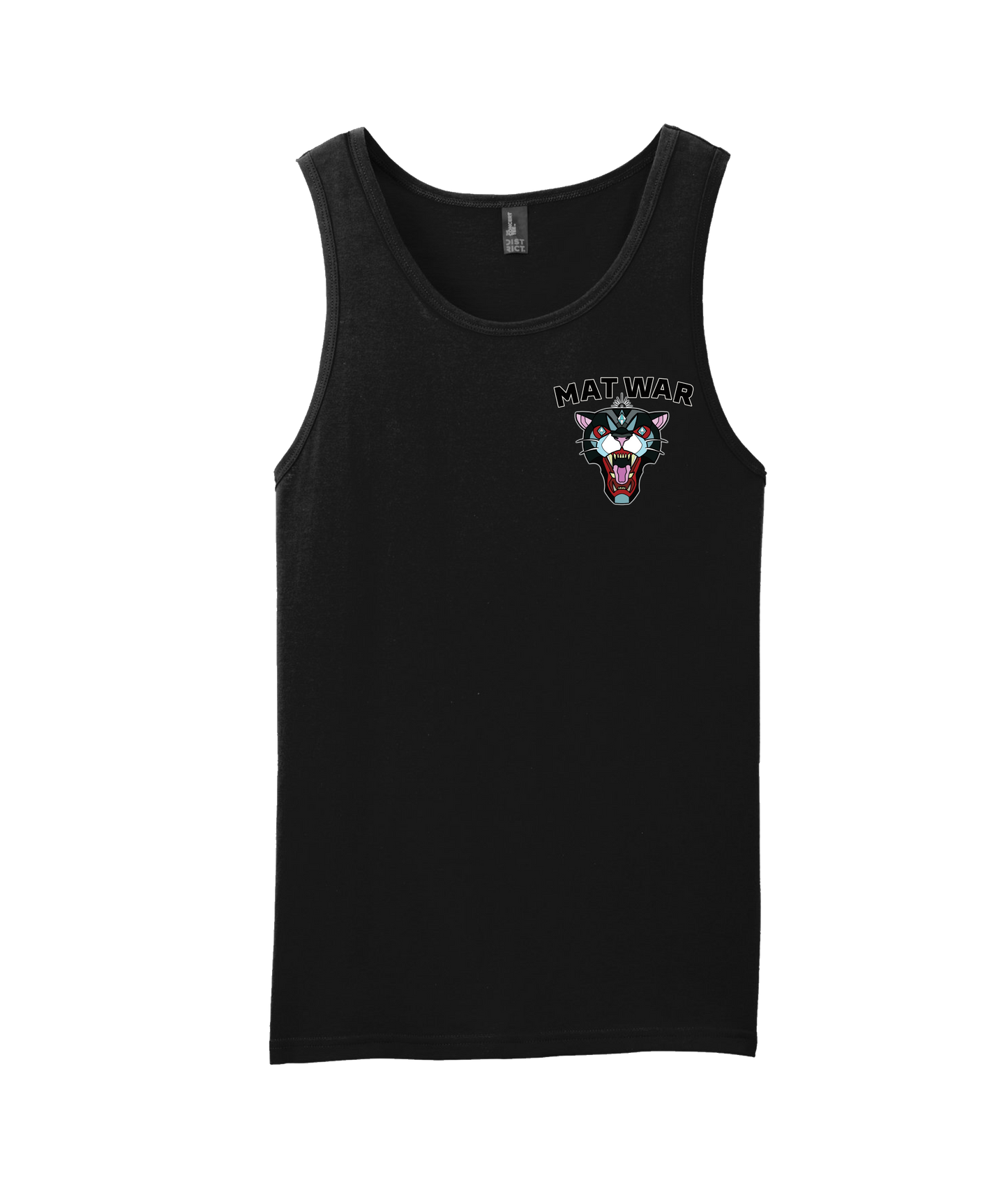 MAT WAR PRO WRESTLING - MAT CAT - Black Tank Top