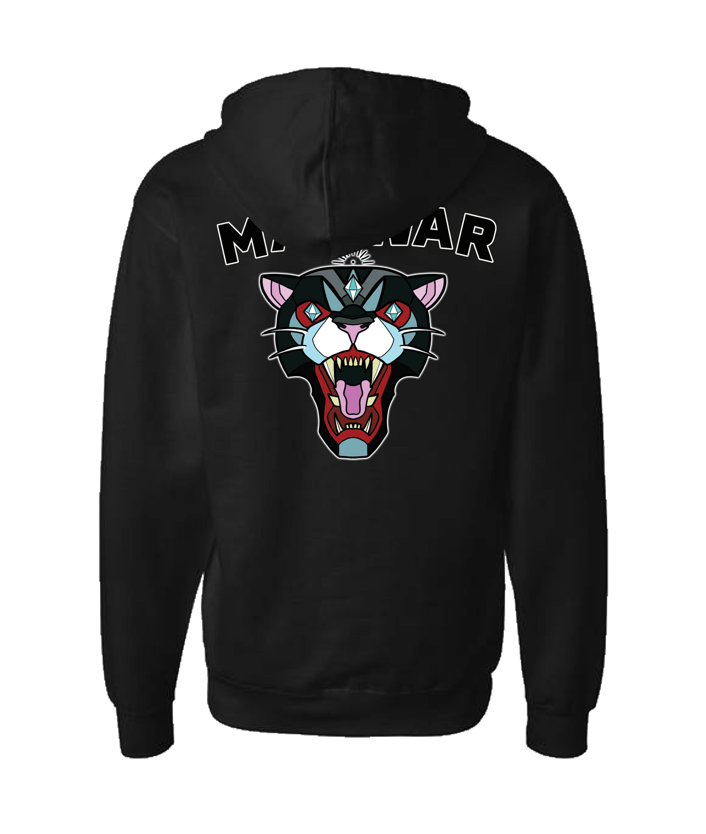 MAT WAR PRO WRESTLING - MAT CAT - Black Zip Up Hoodie