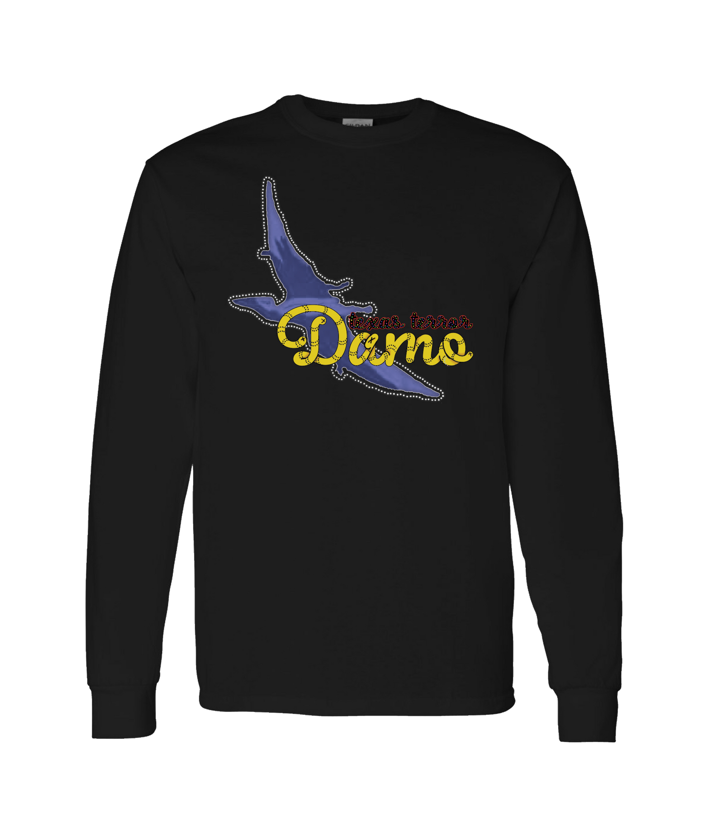 MAT WAR PRO WRESTLING - TEXAS TERROR - Black Long Sleeve T