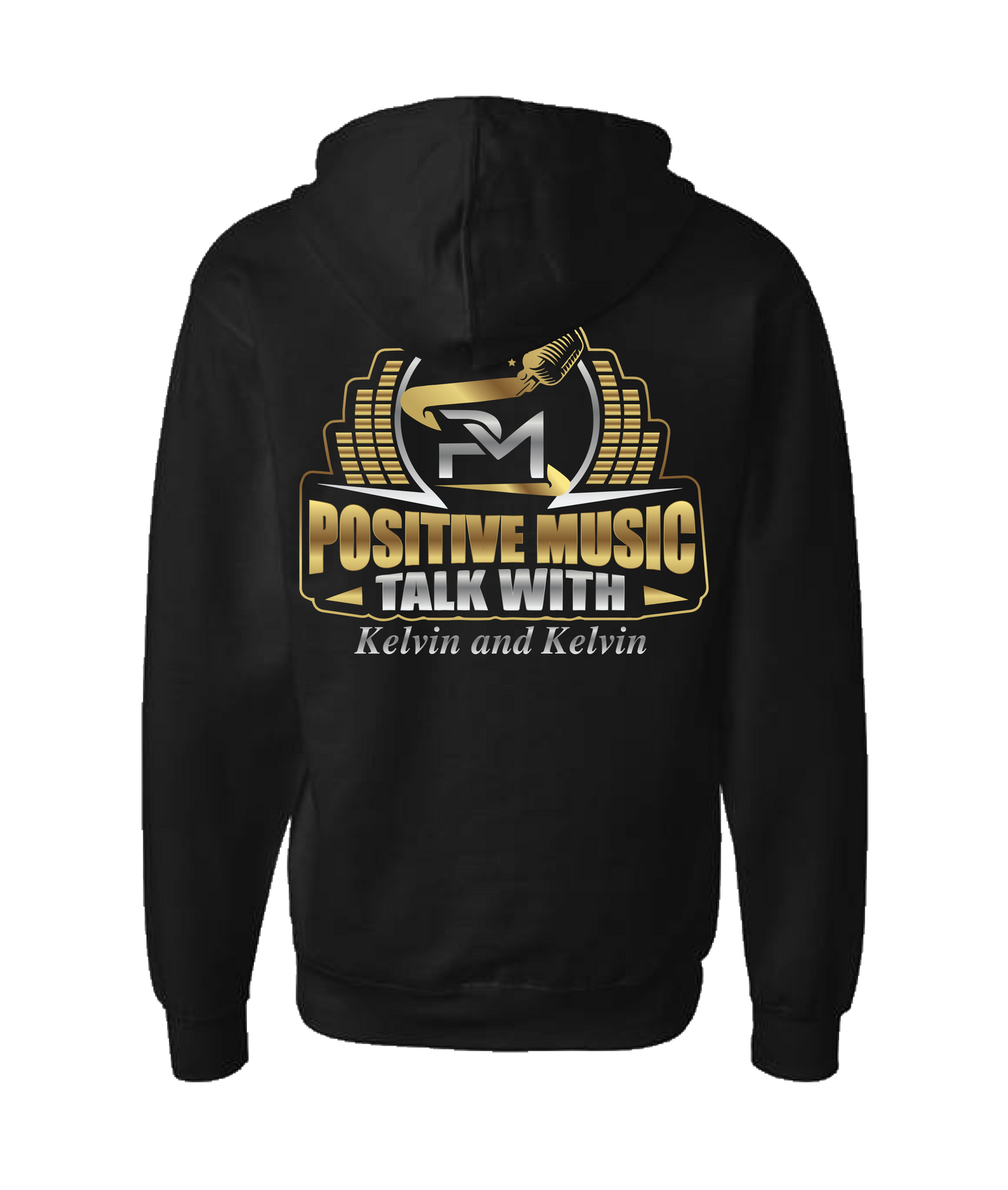 MobiWeb - Positive Music With Kelvin & Kelvin - Black Zip Up Hoodie