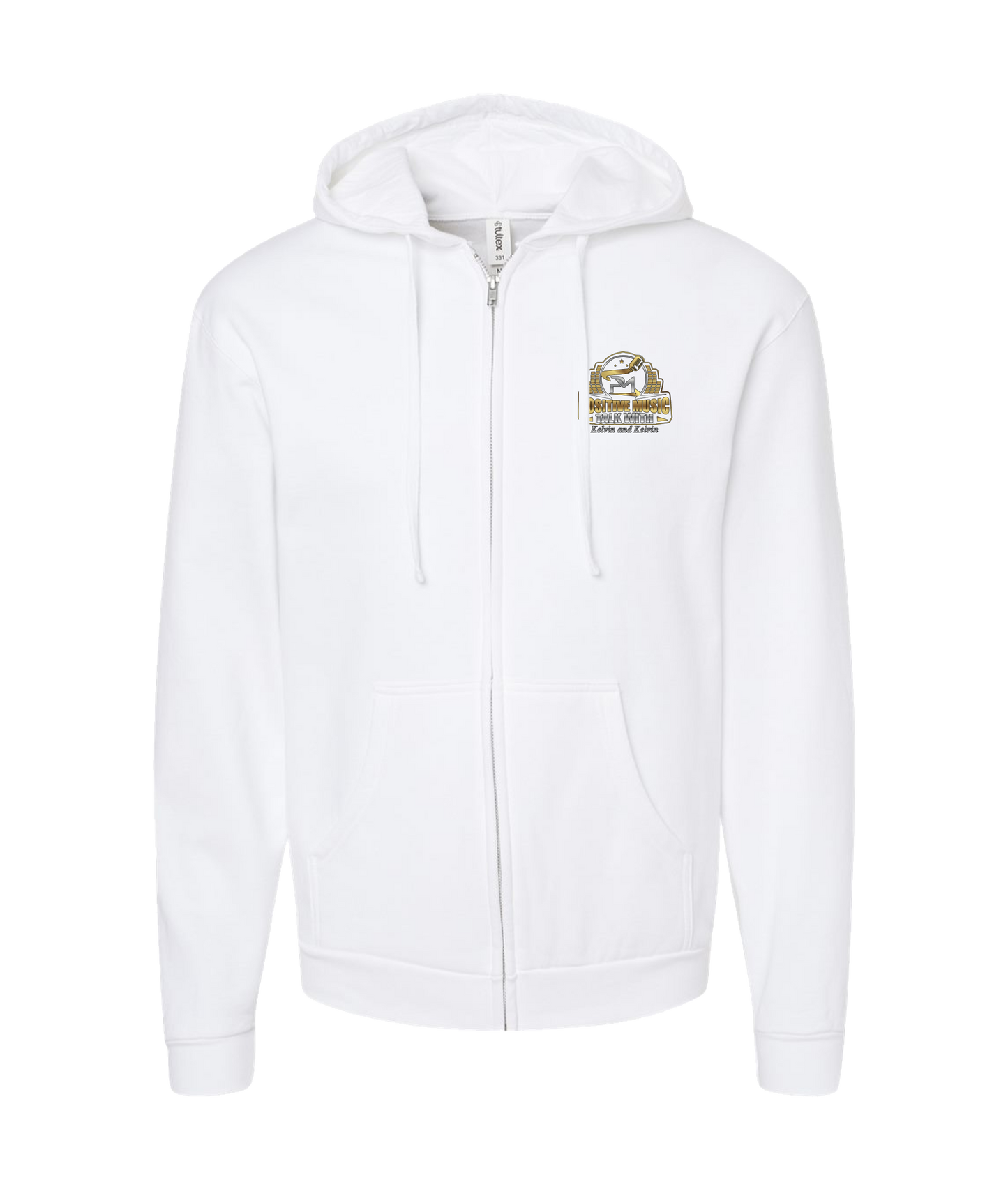 MobiWeb - Positive Music With Kelvin & Kelvin - White Zip Up Hoodie