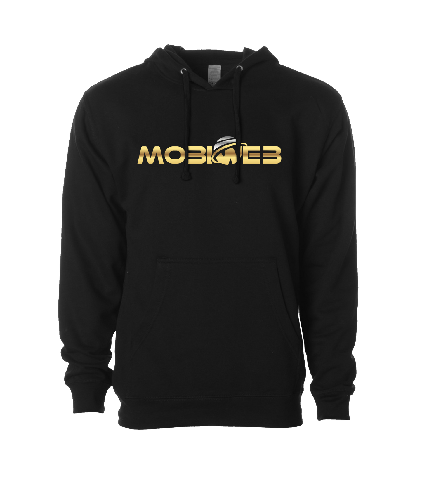 MobiWeb - MobiWeb Gold Logo - Black Hoodie