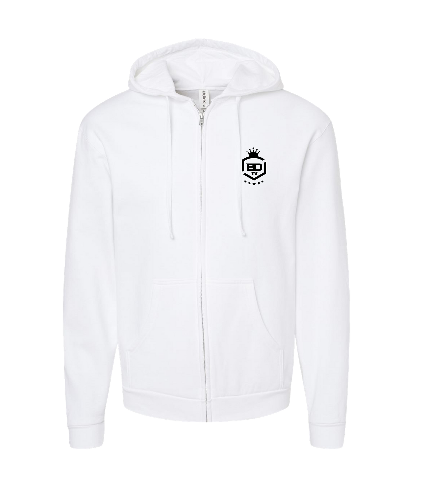 MobiWeb - BDTV Logo - White Zip Up Hoodie