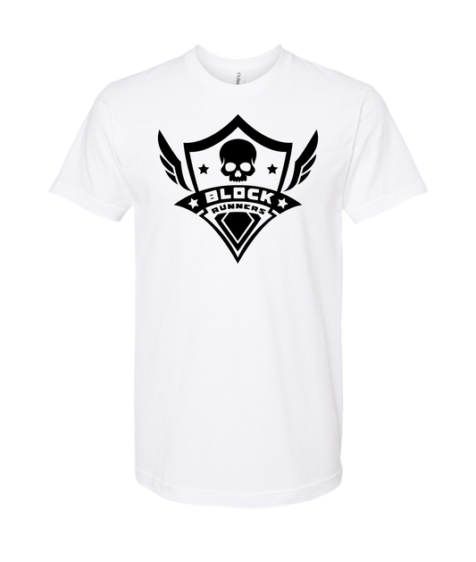 MobiWeb - Block Runners Logo - White T-Shirt