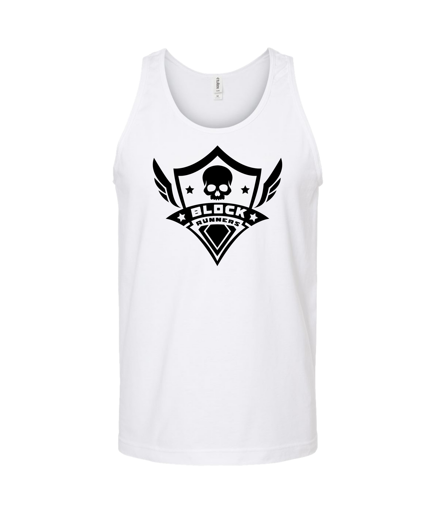 MobiWeb - Block Runners Logo - White Tank Top
