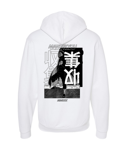 MANGEKYOU MEDIA - MMXXX - White Zip Up Hoodie