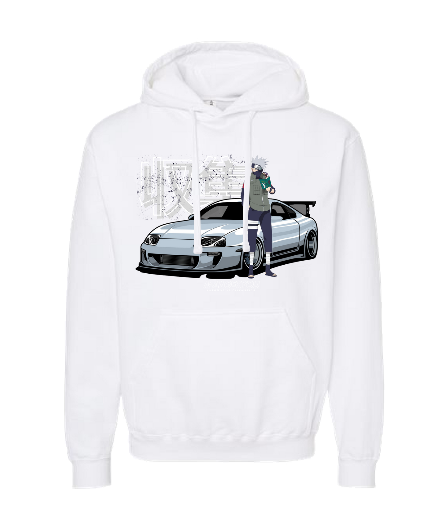 MANGEKYOU MEDIA - Car - White Hoodie