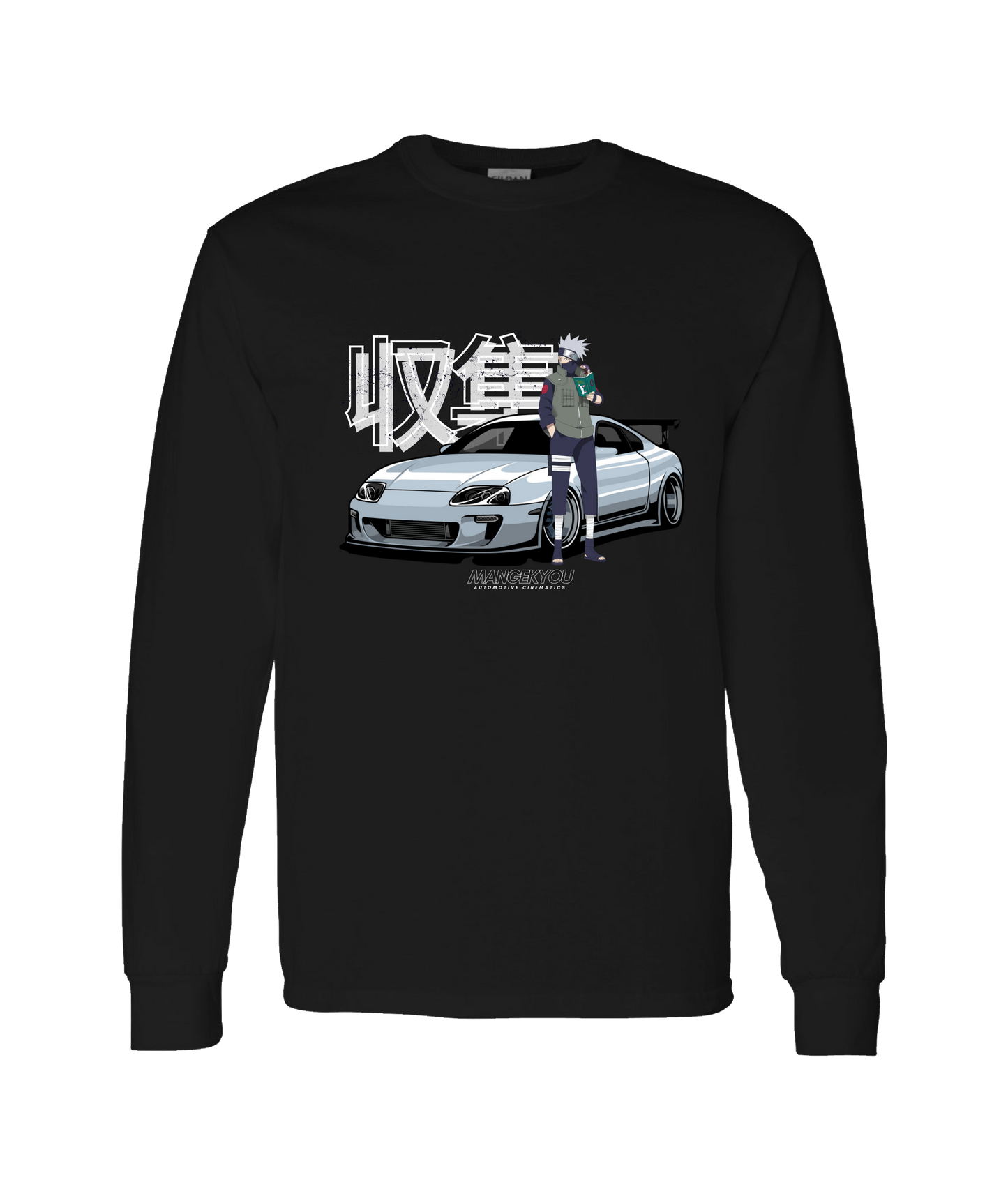 MANGEKYOU MEDIA - Car - Black Long Sleeve T