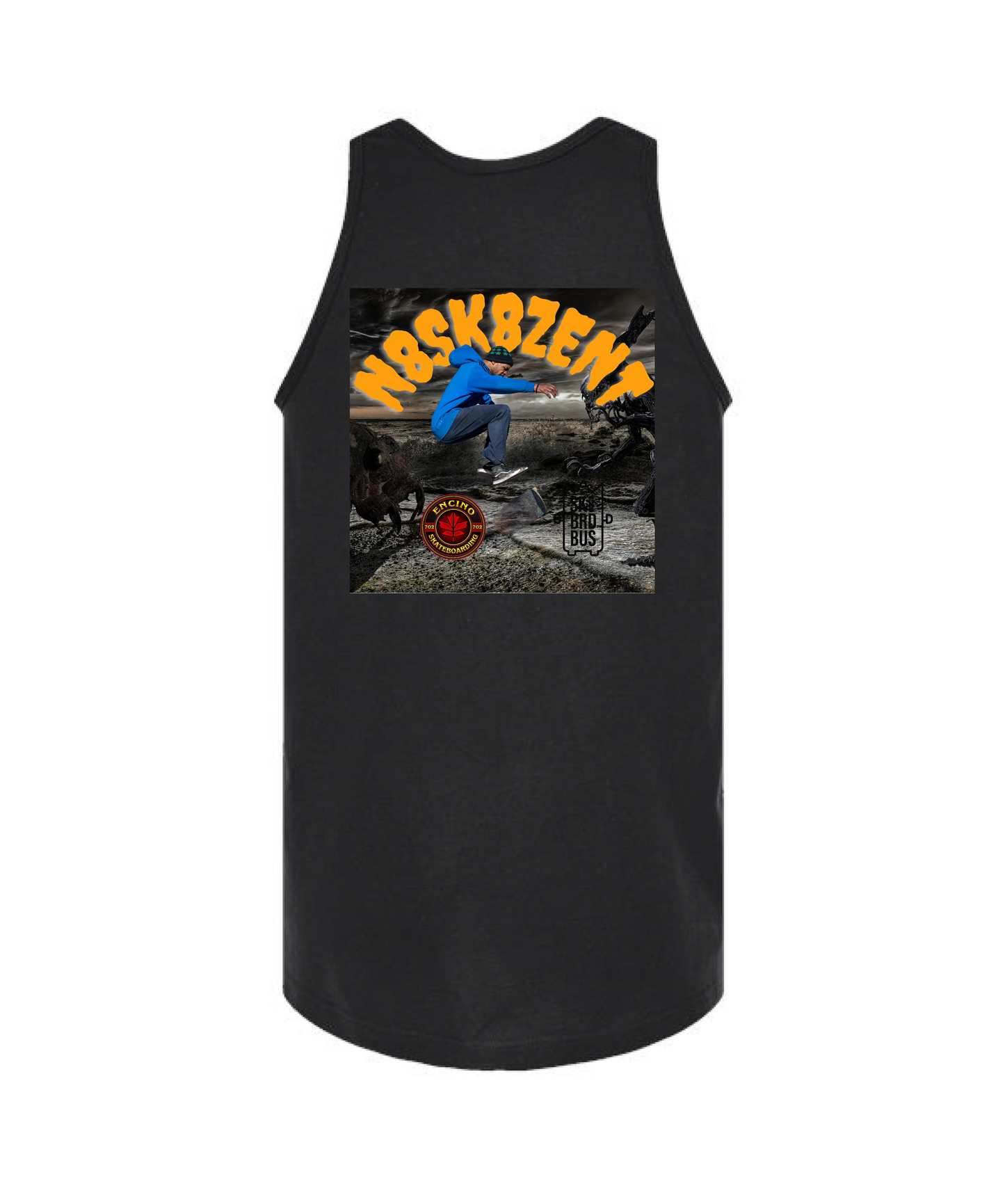N8SK8ZENT - SUMMER - Black Tank Top