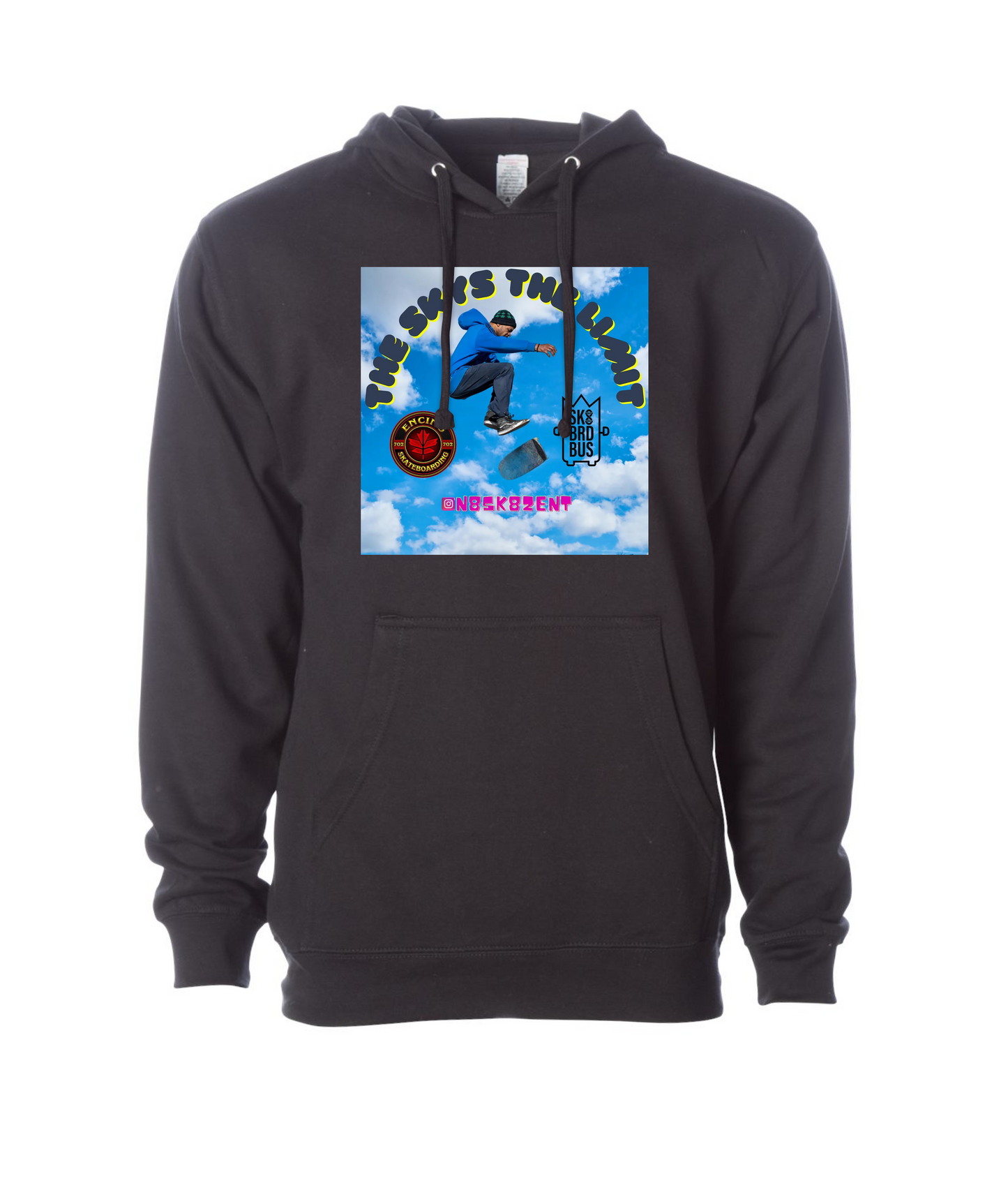 N8SK8ZENT - SUMMER - Black Hoodie