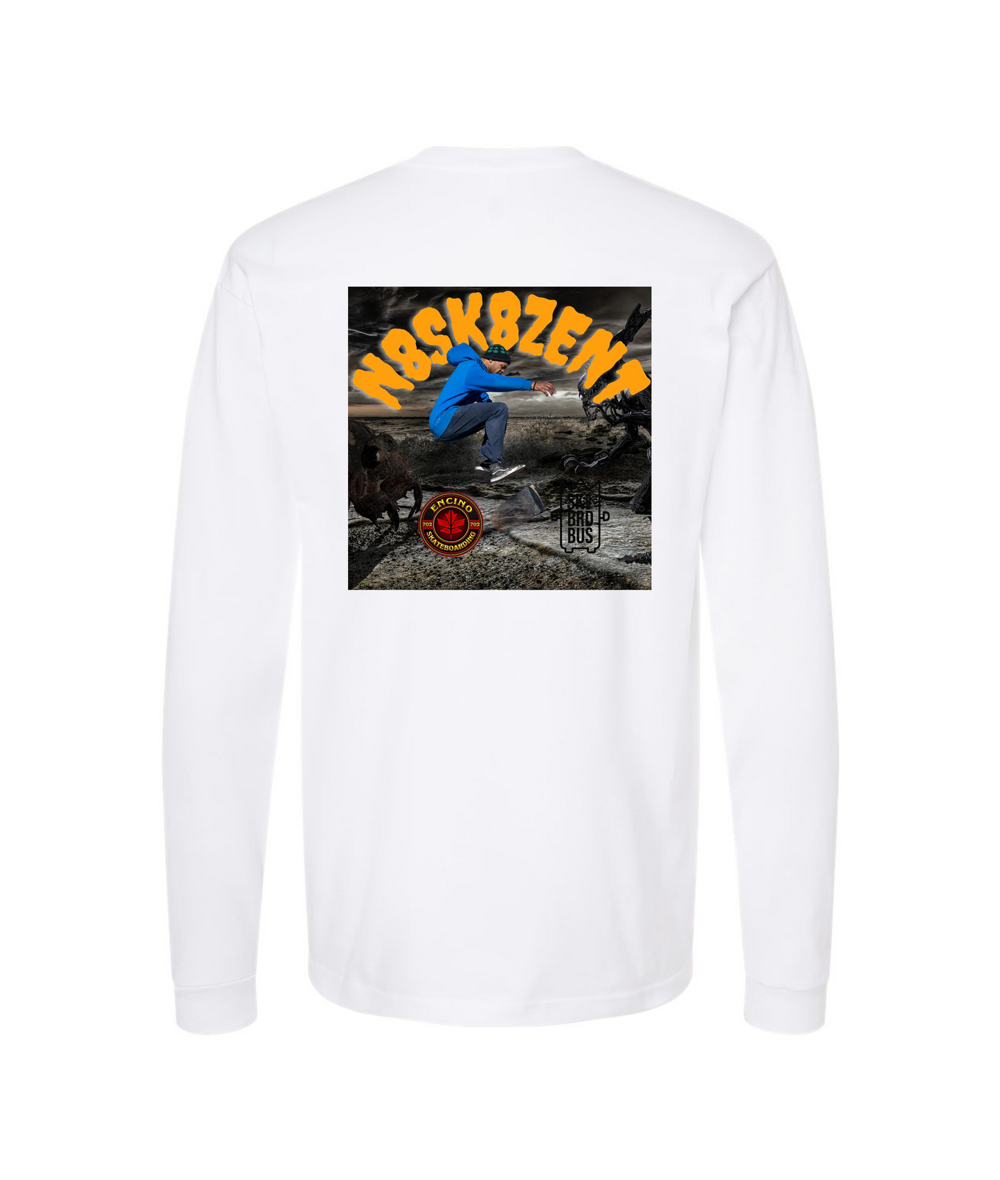 V-N8STOP - SUMMER - White Long Sleeve T