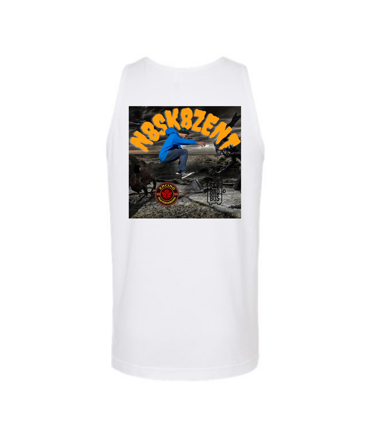N8SK8ZENT - SUMMER - White Tank Top
