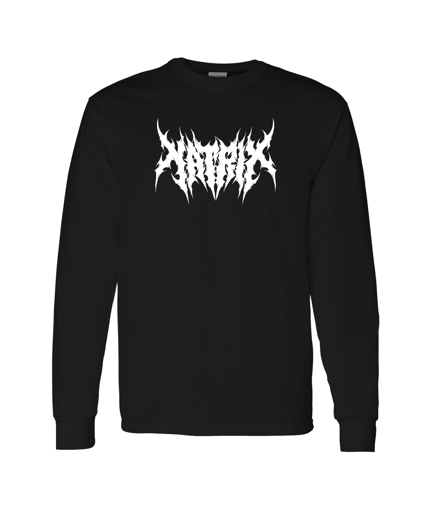 Natrix - Logo White - Black Long Sleeve T
