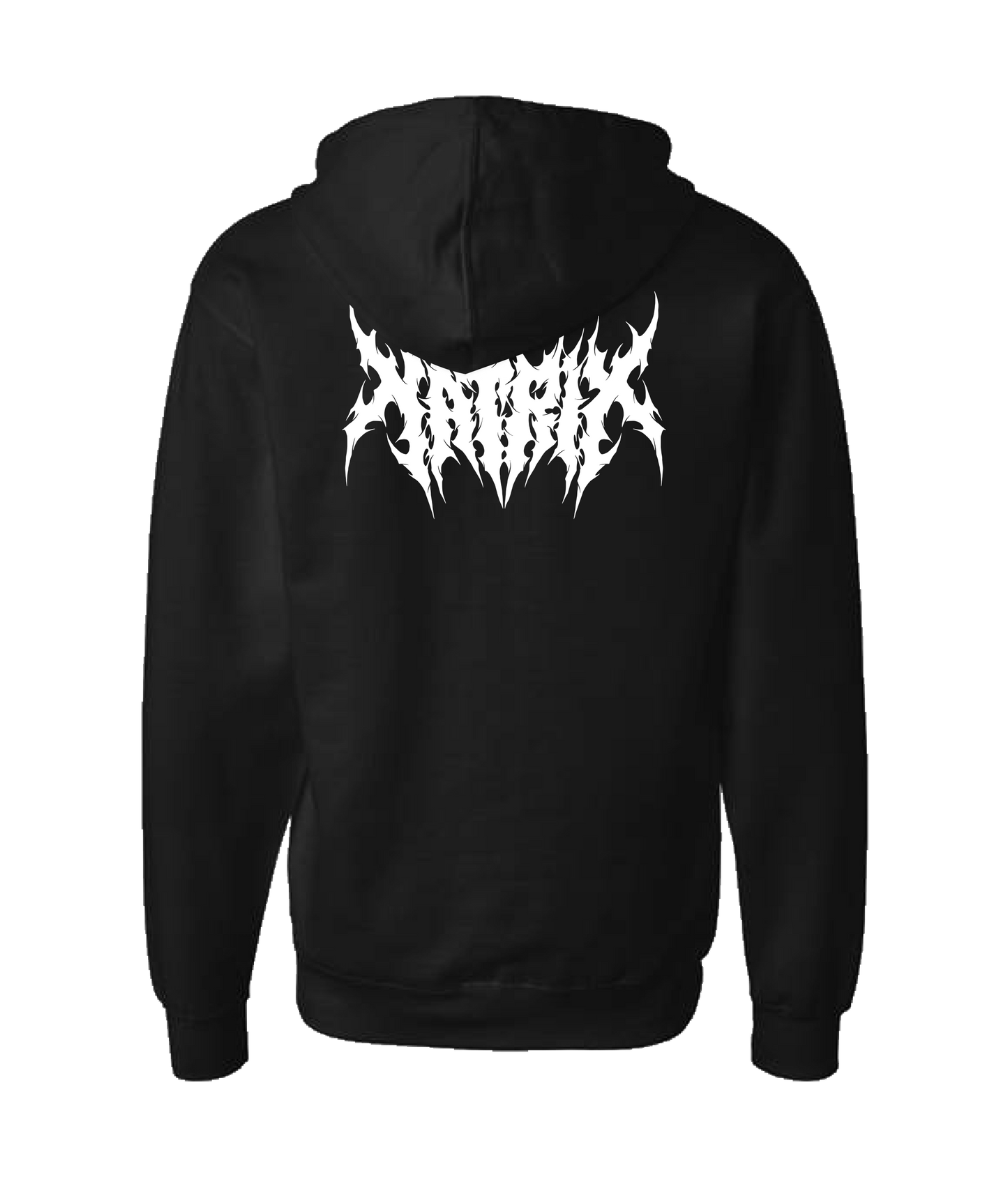 Natrix - Logo White - Black Zip Up Hoodie