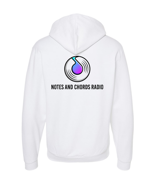 Notes and Chords Radio - Logo - White Zip Up Hoodie
