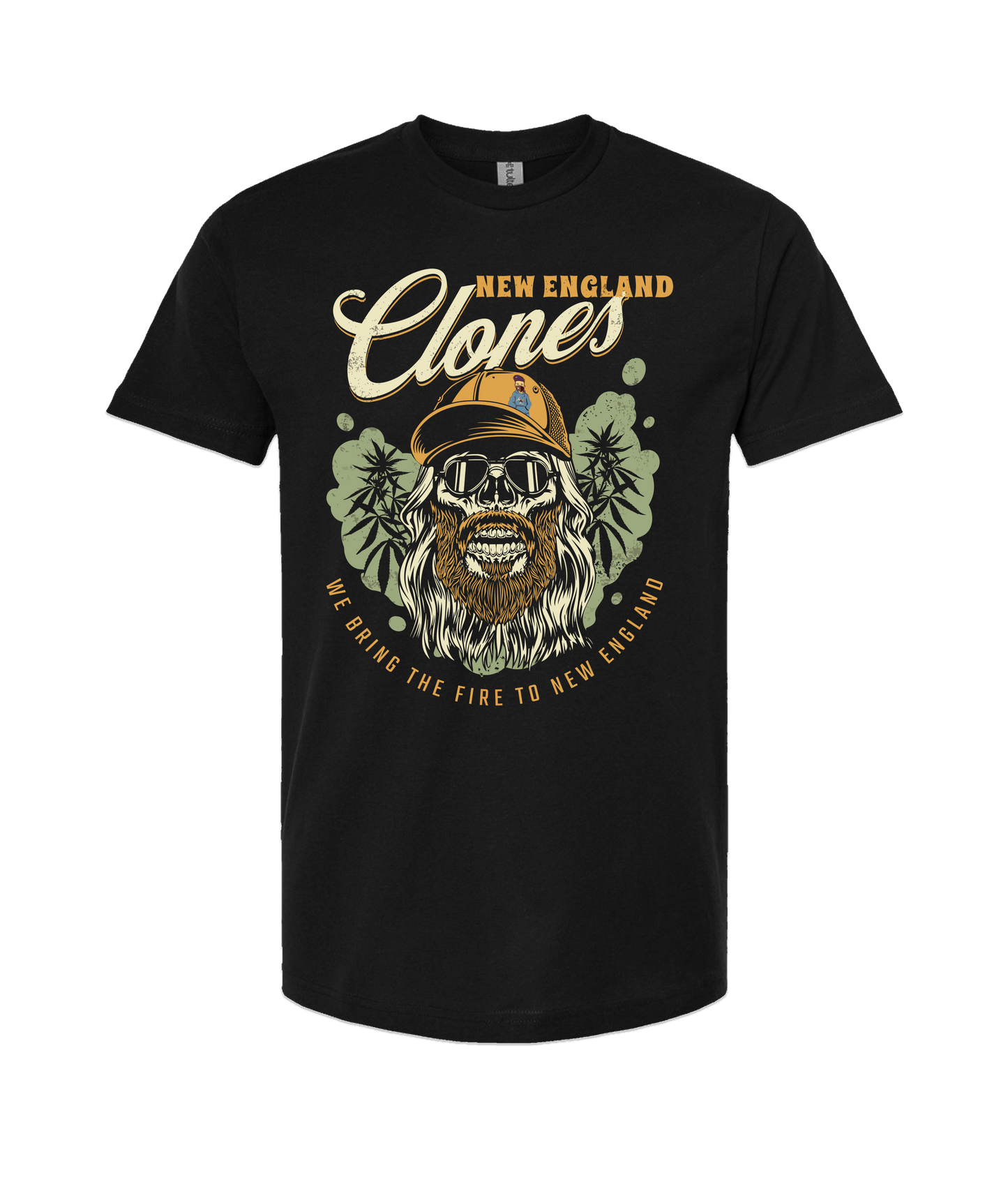 New England Clones - WE BRING THE FIRE - Black T Shirt