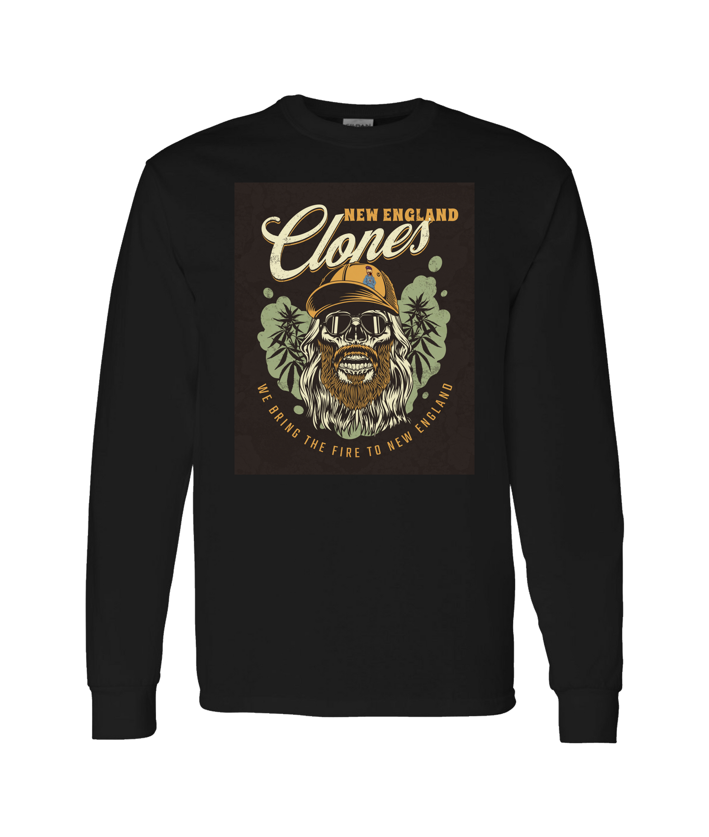 V-NECTOP - WE BRING THE FIRE - Black Long Sleeve T