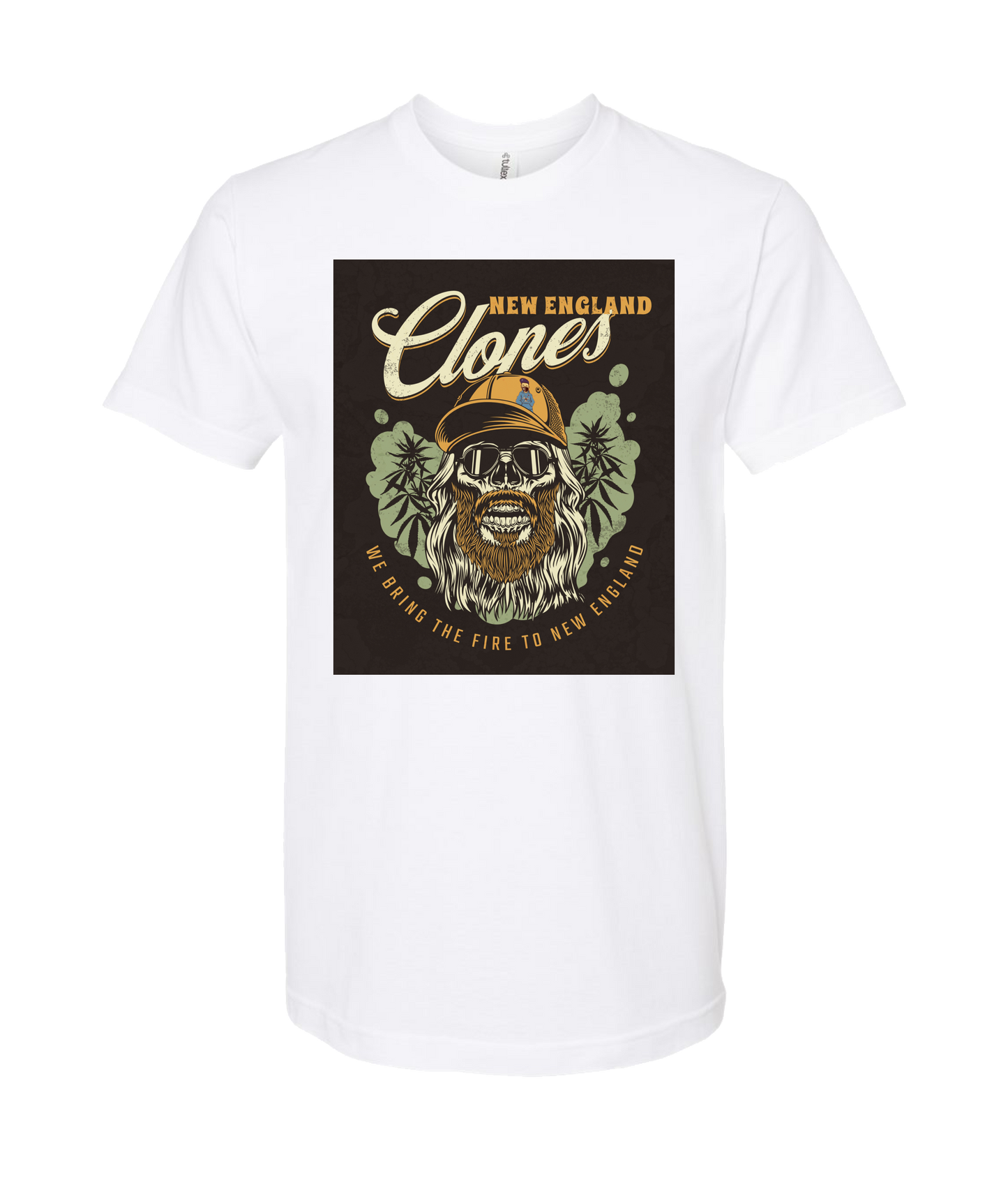 V-NECTOP - WE BRING THE FIRE - White T Shirt