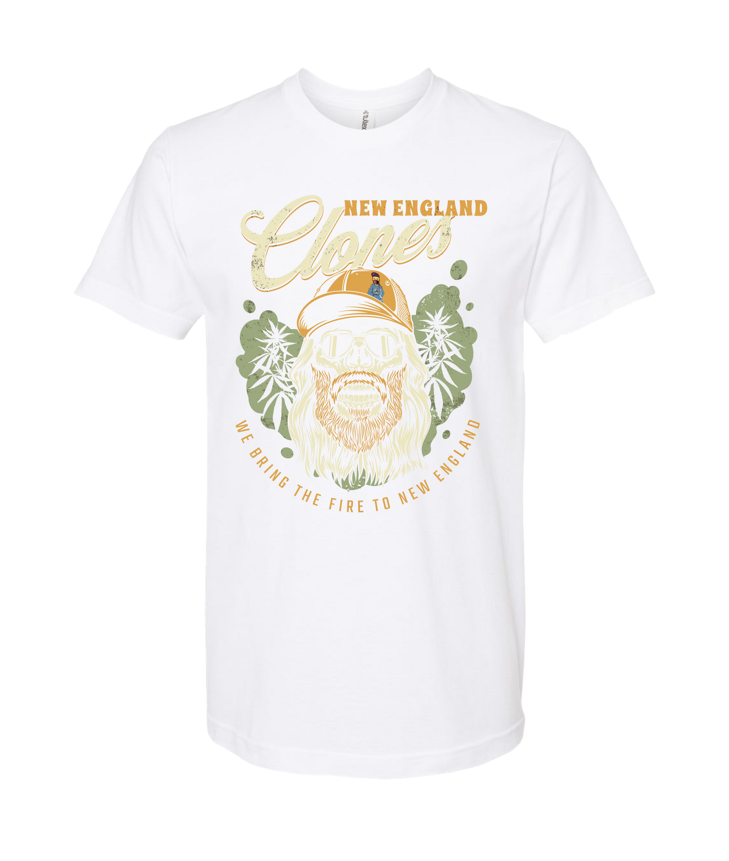 New England Clones - WE BRING THE FIRE - White T Shirt